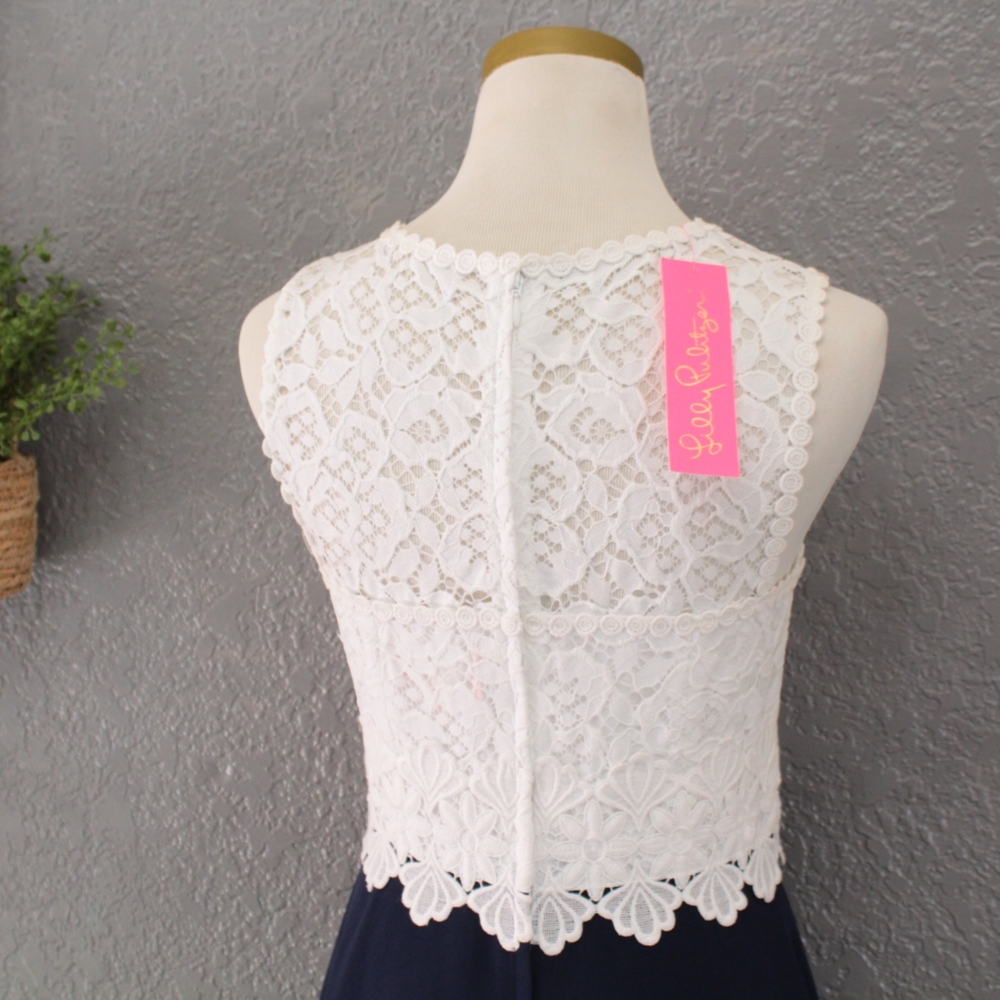 Lilly Pulitzer NWT Carolyn Dress True Navy Sleeveless Mini Dress 2 NWT - Picture 10 of 16